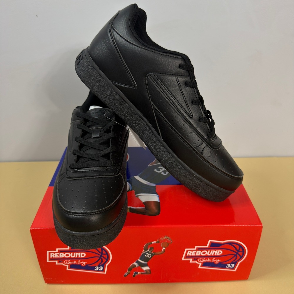 NEW Patrick Ewing Rebound Orion Low Mens Basketball Sneakers Black Sz 13 1RBE005
